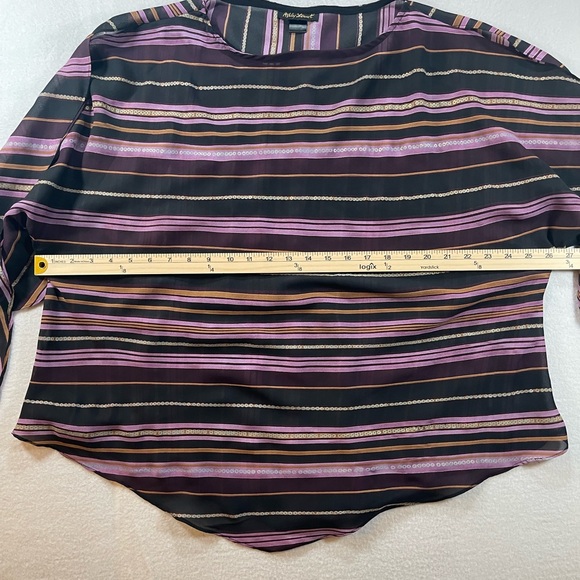Ashley Stewart Plus Size 26 Striped Blouse - Picture 5 of 5